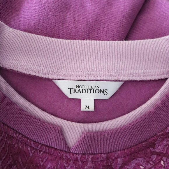 Northern Traditions Women's Sz M Crewneck Ribbed Fleece Pullover Relaxed Sweater - Picture 10 of 12